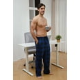 thumbnail image 4 of Vulcanodon Mens Flannel Pajama Pants, Soft Plaid Sleep Fleece Lounge Bottoms with Pockets(Buffalo Plaid-navy, XL), 4 of 4