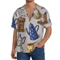thumbnail image 3 of KLL Vintage Coffee Grinder Print Men's Shirt Short Sleeve Button Down Summer Cuba Beach Shirts- XX-Large, 3 of 7