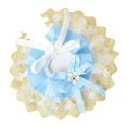 thumbnail image 4 of Accesorio de cuello azul lavable para perros y gatos, talla S (22,5 cm/8,9 pulgadas) Bufanda ajustable con ribete de encaje para mascotas, 4 of 8