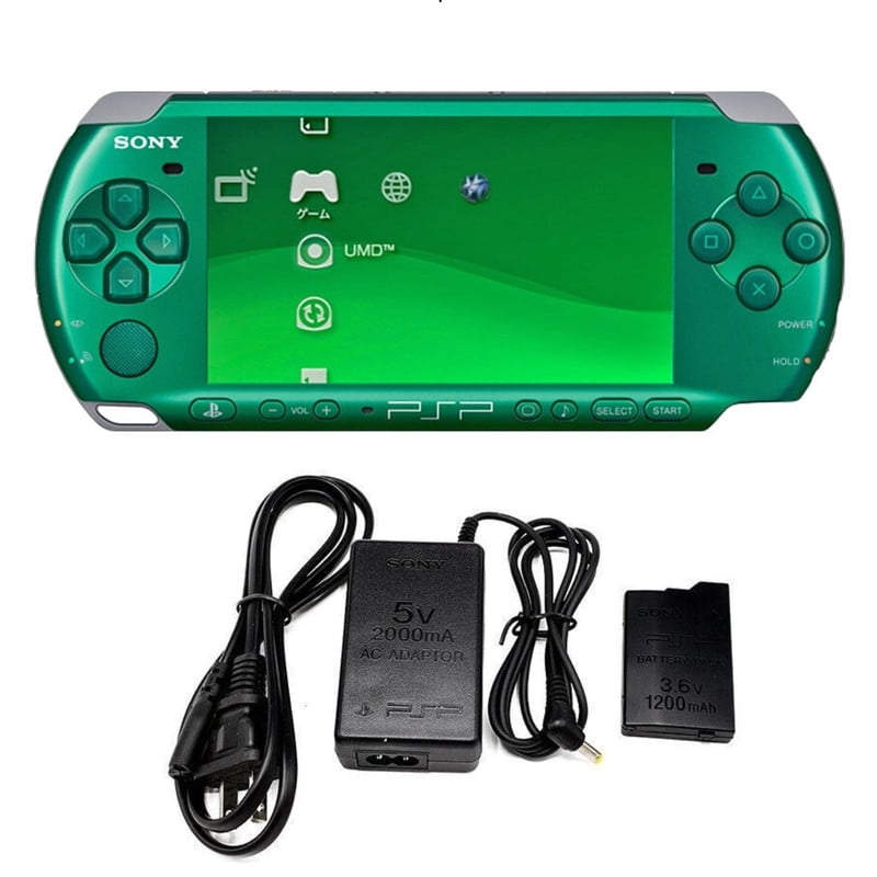 PlayStation Portable PSP 3000 Gaming Console, Green with 32MB Data Storage