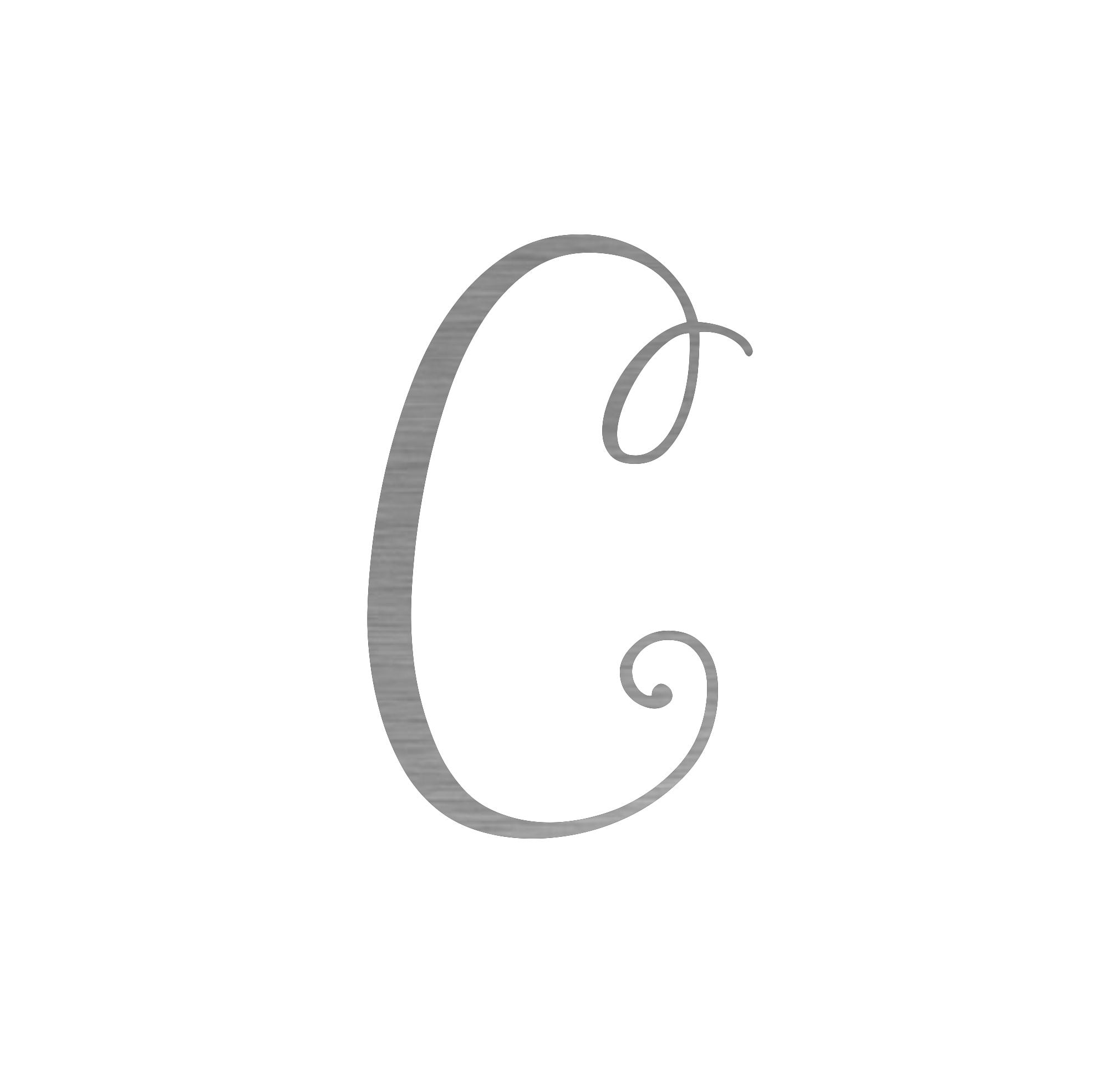 precision metal art initial monogram letter c steel laser cut wall art finish matte black size 18 walmart com walmart com