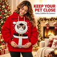 thumbnail image 5 of Pet Holder Hoodie,Christmas Oversized Hooded Sweatshirt with Front Carry Pocket for Small Cats and Dogs, Cozy Casual Long Sleeve Top, 5 of 5