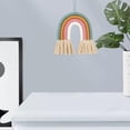 thumbnail image 4 of Colorido macramé colgante hecho a mano bor cuerda tapiz decoración C Zulema tapiz de arco iris de macramé, 4 of 8