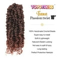 thumbnail image 2 of Toyotress Tiana Passion Twist Hair - 10 Inch Pre-twisted Passion Twist Crochet Braids Pre-looped Ombre Brown Synthetic Braiding Hair Extensions, 2 of 3