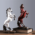 thumbnail image 4 of Handmade Resin Horse Statue 13" - Unique Desktop Ornament, White Elephant Gift for Adults & Women, 4 of 8