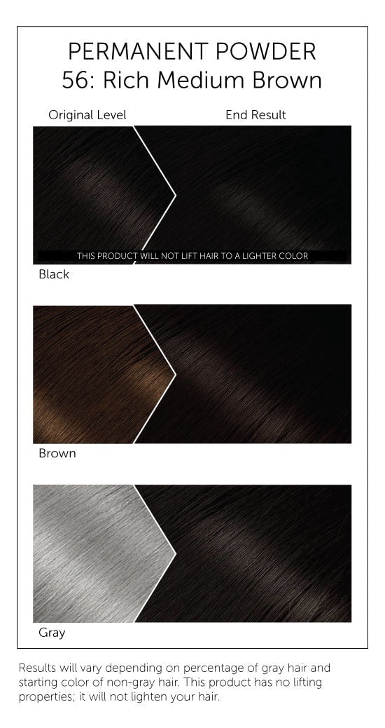 [ 6 PACK ] BIGEN - Permanent Powder Hair Color [ RICH MEDIUM BROWN #56 ] 0.21 Oz. * BEAUTY TALK LA *