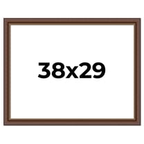 38x29 Copper and Brown Real Wood Picture Frame Width 2 inches | Interior Frame Depth 0.5 inches |