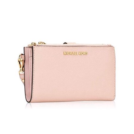 Michael Kors Jet Set Travel Double Zip Saffiano Leather Wristlet Wallet