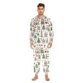 thumbnail image 3 of FORMRS Onesies Pajama for Adults Unisex Hoodie Winter Jumpsuit One Piece Sleepwear, Sizes S-2XL, Green Nordic Christmas, 3 of 7