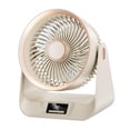 thumbnail image 4 of Ventilador de mesa con temporizador, ventilador portátil recargable, diseño moderno y potente flujo de Blanco, 4 of 9