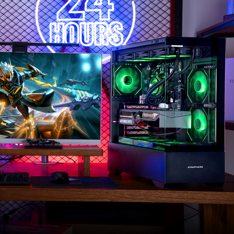 IPASON Gaming PC, AMD Ryzen 7 7700, RTX 4070 12G, 1TB NVMe