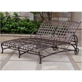thumbnail image 1 of Bowery Hill Chaise Longue Double de Patio en Fer Forgé, 1 of 2
