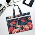 thumbnail image 6 of Kdxio Skull With Roses And Sunglasses File Tote Document Bag Business Briefcase Bag Document Organizer Tote Briefcase for Letter A4 Files Business Teacher Office Bag, 6 of 8