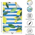 thumbnail image 5 of Lemons Blue White Striped Tea Towels Set of 6 Watercolor Kitchen Dish Cloth with Hanging Loop, 18"x28"Lint-Free Absorbent Towel for Kitchen Drying Wiping and Cleaning, 5 of 7
