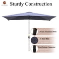 thumbnail image 5 of Mondawe 10' x 6'5 Patio Umbrella Navy Blue Rectangular Market Umbrella, 5 of 9