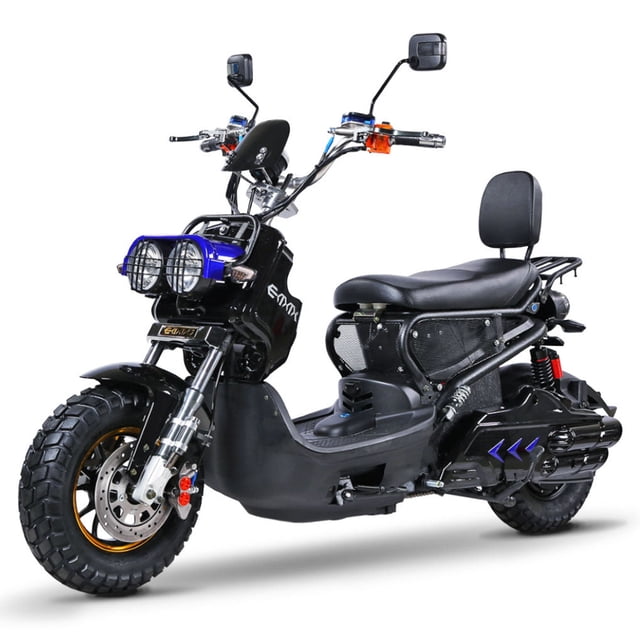 EMMO Monster eBike - Electric Moped Scooter - 84V - 75km Range - QS Motor - Blue - Removable Battery