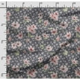 thumbnail image 2 of Soimoi Floral Vintage Print Silk Fabric Decor Sewing Fabric By The Yard 42 Inch WideDecorative Fabric For Shirts Suits Ties Gray, 2 of 5