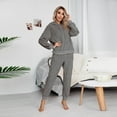 thumbnail image 2 of Fleece Pajamas Set for Women's Soft Casual Warm Winter Sweatsuit Pullover and Long Pants Sets Fuzzy Pj's Loungewear, 2 of 5