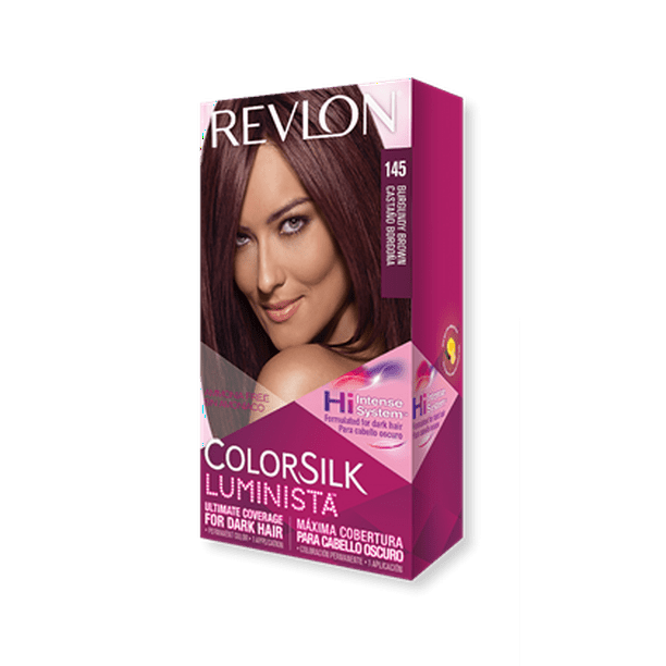 Revlon ColorSilk Luminista, Permanent Hair Color, 145 Burgundy Brown -  