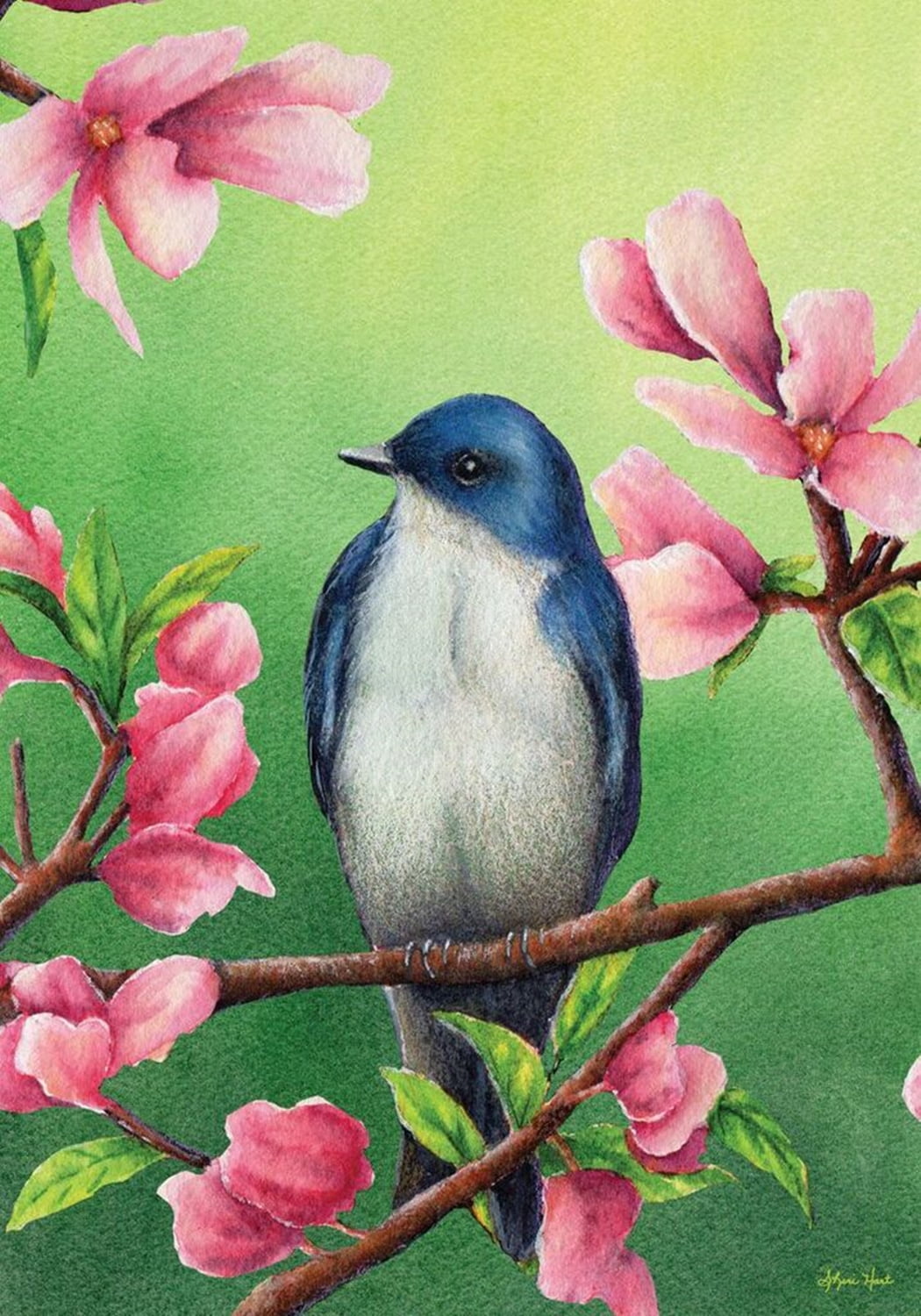 Briarwood Lane Hummingbird Greeting Spring Garden Flag Floral Birds 12.5 x 18