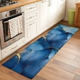 thumbnail image 2 of 2'x6' Rug Runners for Hallways Kitchen, Navy Blue Marble Non Slip Entryway Beside Floor Carpet Runner, Abstract Art Ink Painting Modern Washable Laundry Room Bedroom Throw Rugs Mat for Family Pet, 2 of 8