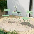 thumbnail image 6 of LAUSAINT HOME 3-Piece Outdoor Folding Bistro Set, Outdoor Furniture Set with Premium Frame for Balcony, Garden, Green, 6 of 7
