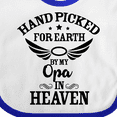 thumbnail image 4 of Inktastic Handpicked for Earth by My Opa in Heaven with Angel Wings Boys or Girls Baby Bib, 4 of 4