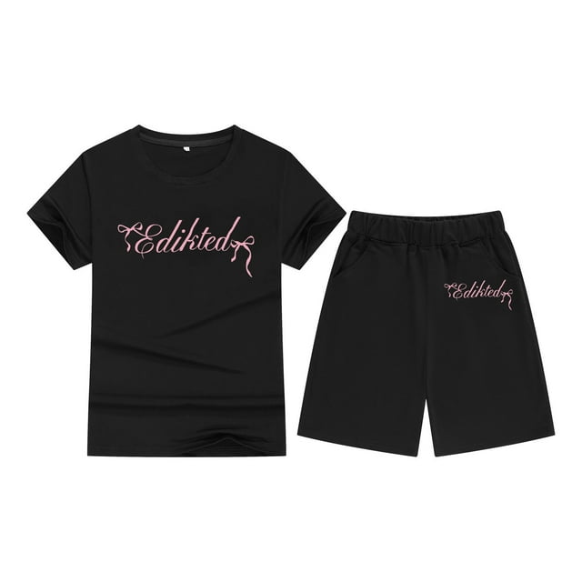 Afdoent Vêtements pour Bébé Fille, T-Shirt à Manches Courtes avec Nœud, Col Rond Confortable pour Enfants 2-3 Ans