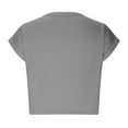 thumbnail image 4 of Timegard Womens Tops Crew Neck Cap Sleeve Cropped Top Summer Basic Tees Casual Loose Tank Top Blouse, 4 of 5