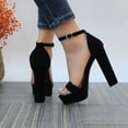 thumbnail image 3 of COM STAR Women’s Platform Block Heel Sandals Ankle Strap Open Toe High Heel Sandals Fashion Chunky Heel Dress Sandals for Party, Wedding, Evening and Summer Wear, 3 of 8