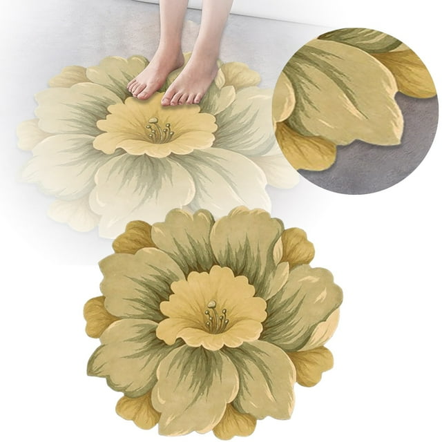 Carpet Abstract Floral Area Rug Floor Mat Oriental Design for Bedroom Living Room Low Pile Washable Runner for Closet Entryway Coffee Table