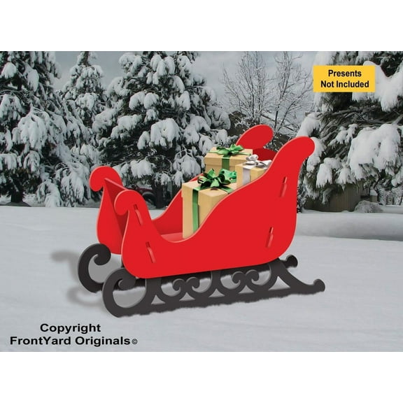All-Weather Large Red Sleigh (Black Runners)