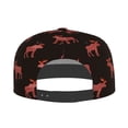 thumbnail image 5 of Adjustable Baseball Cap, cool elk moose vintage black Flat Bill Trucker Flat Brim Hats Dad Hat for Men Women - Snapback Hat Adjustable Size, 5 of 7