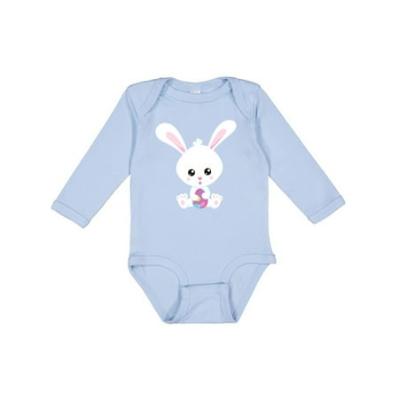 

Inktastic Easter Bunny Little Bunny Dotted Easter Egg Boys or Girls Long Sleeve Baby Bodysuit