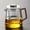 Wooden handle Yushan pot transparent color, variant on Borosilicate Glass Teapot with Wooden Handle, High Heat Resistant Clear Tea Server with Brushed Metal Finish, Novelty Glass Teapot, Perfect Gift for Christmas Halloween Easter Thanksgiving Holiday
