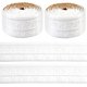 thumbnail image 1 of 2 rollos de 91 x 1,6 pulgadas de moldura de pared autoadhesiva de espuma blanca para papel tapiz, borde de pared con diseño floral 3D, zócalo, calcomanía para borde de azulejos, para pasillo, techo,, 1 of 8