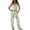 d-422Green250, variant on Women 2 Piece Striped Sleep Set Contrast Binding Sleeveless Crop Tops Drawstring Wide Leg Pants With Pockets Loungewear Pajama Set for Lounging Daily Wear Holiday Pjs