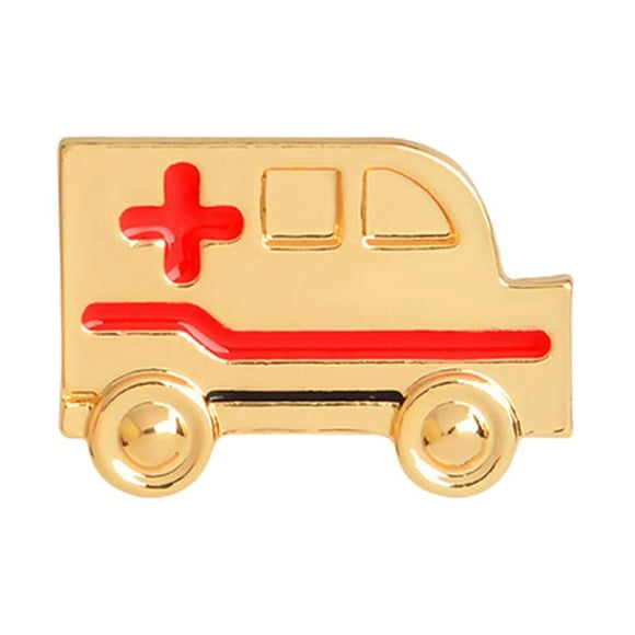 Colorful Brooch Graduation Birthday Gift Ambulance Badge Breastpin - Yellow