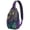 Hawaiian, variant on Rustic Paisley Ornament Sling Backpack, Vintage Bohemian Crossbody Shoulder Bag with Colorful Floral Pattern, Lightweight Travel Hiking Daypack