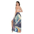 thumbnail image 3 of FORMRS Womens Beach Sarong Semi-Sheer Bikini Wrap Skirt Swimsuit Cover-ups, Evening Mountain Road, 3 of 7