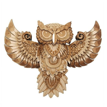 Wooden Owl Wood Animal Wall Hanger Home Decorations Wooden Wall Decor Owl Ornament Rus y22139