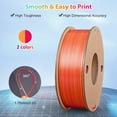 thumbnail image 4 of Multicolor 3D Printer Filament,Dual/Tri Color 1.75mm PLA Silk Shiny Printing Filament,250g(0.55lbs) Fit Most FDM 3D Printer, 4 of 6