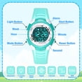 thumbnail image 4 of Juboos Reloj Digital para Niños Niñas de 5 a 18, Reloj de Pulsera Deportivo para Exteriores con Luz LED de 7 Colores, Reloj Resistente al Agua hasta 5 ATM con Alarma, Cronómetro, 4 of 5