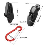 Tarp Awning Clamp Clips Tent Snaps Hangers Clips Camping Tent Tighten Lock Grip Clamp with Carabiner for Outdoor Camping