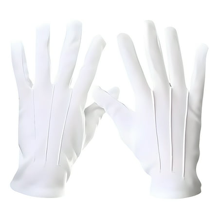 TELOLY White Gloves,Breathable and Not Stuffy White Gloves Women,Tightly Fitting Hand Shape Gloves