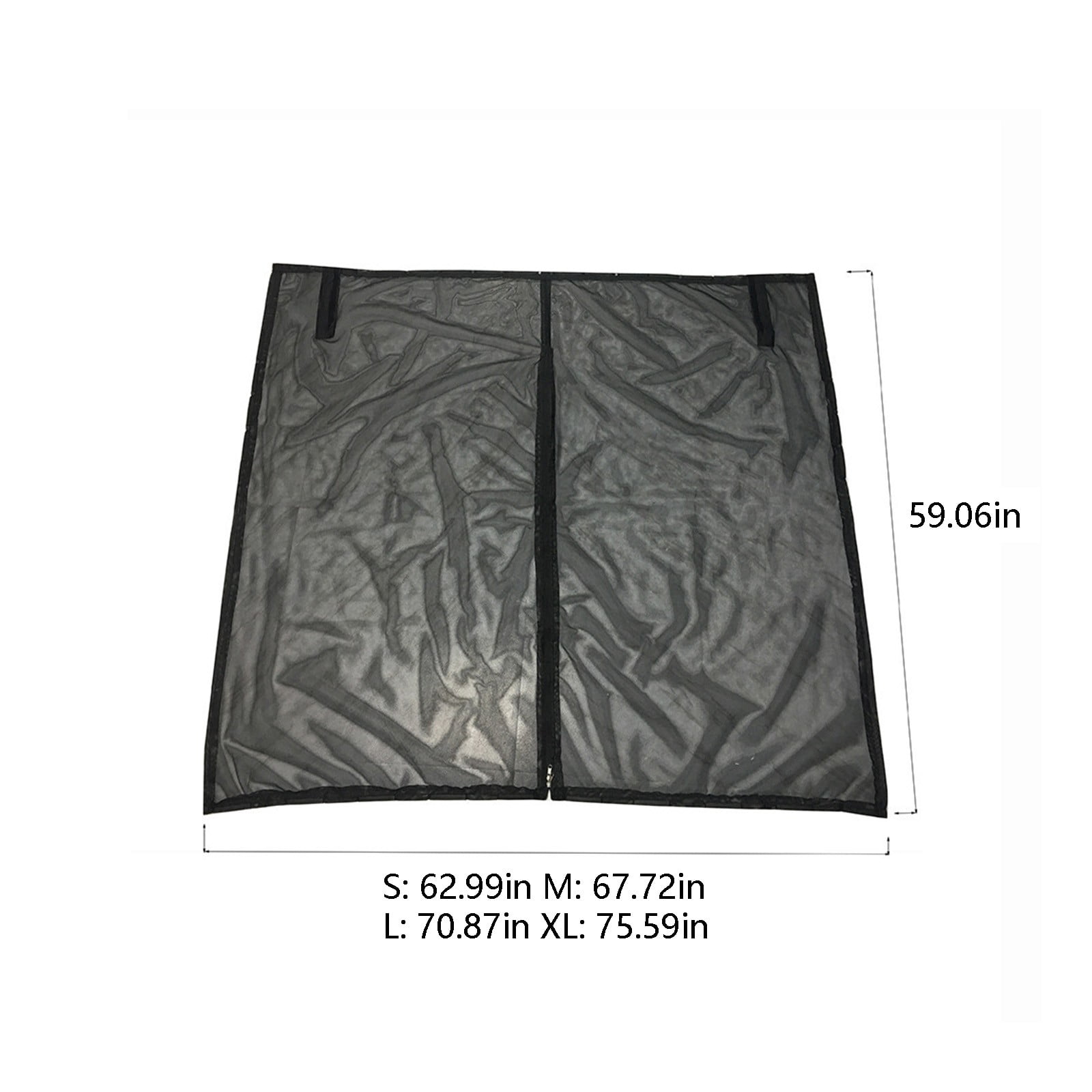 YUVA Car Camping Door Curtain, Mesh, Black, 160×150cm, Magnetic, Sun Protection, Easy Install, for SUV/MPV, Outdoor Activities