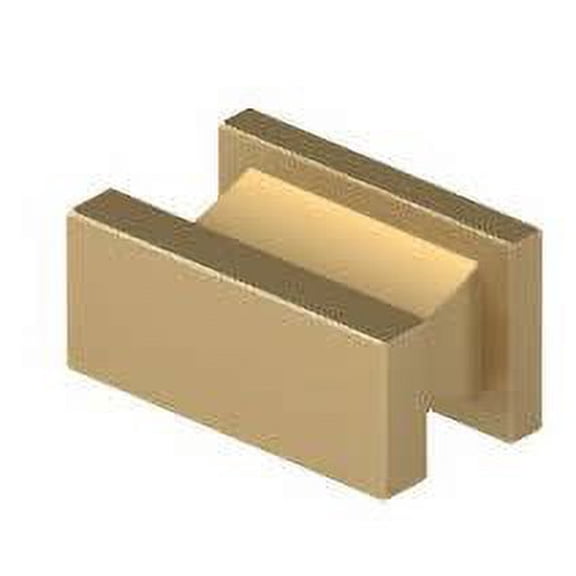 Deltana AN138U4 Contemporary Knob, Anvil, 3/4" x 1-1/2" x 7/8" in Brushed Brass