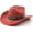 Brick-red, variant on Cowboy Hat for Women Men with Embroidery Belt Wide Brim Western Suede Hat for Cowboys and Cowgirls