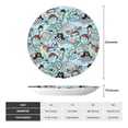 thumbnail image 2 of Bingfone Cartoon Pirate Print Bone China Dinner Decorative Plates,Handmade Ceramic Dinner Plate with Stand for Home Club-6in, 2 of 6