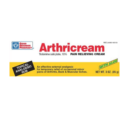 Arthricream Trolamine salicylate 10% Pain Relieving Cream Topical Analgesic